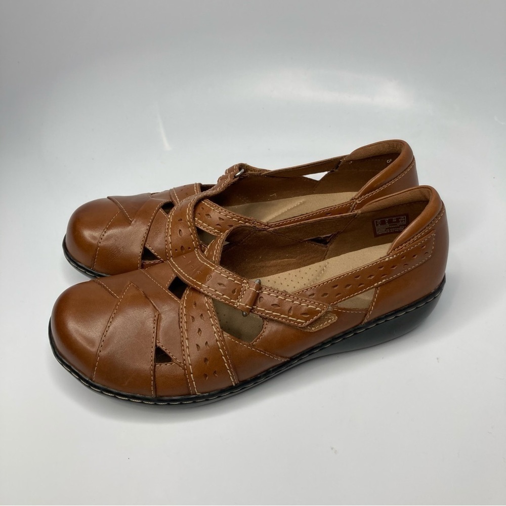 Clarks Ashland spin Q loafers brown leather size 9 - Picture 3 of 7